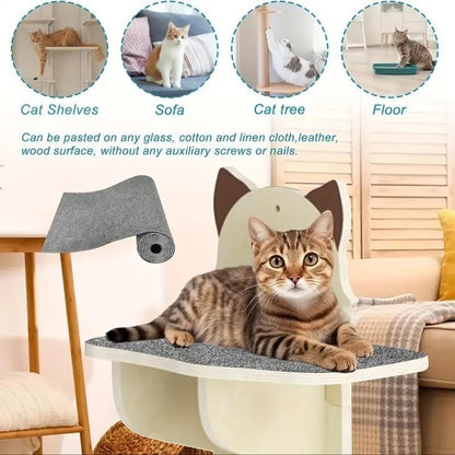 Self-Adhesive Cat Scratch Furniture Protector Mat - DIY Cat Scratch Pad for Cat Trees, Doors, and Couches (Dark Gray, 11.8 x 23 Inches)