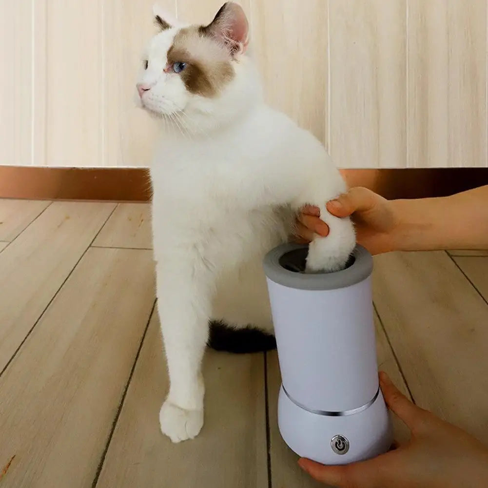 Electric Portable Dog Paw Washer and Massager, USB Rechargeable, Ideal for Small to Medium Dogs and Cats