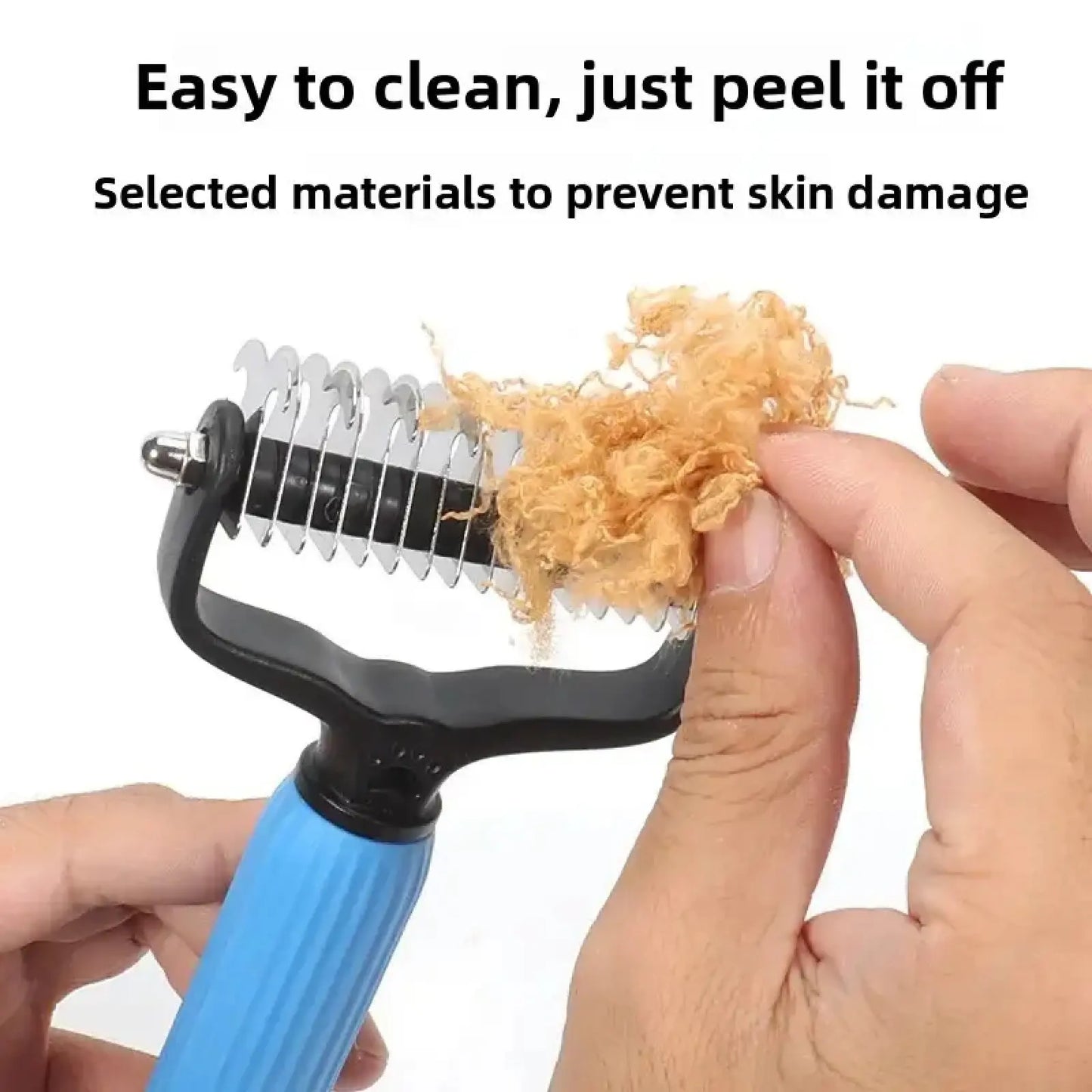 Professional Pet Grooming Tool - Universal Detangling Comb for Dogs with Stainless Steel Double-Sided Design for Effective Shedding Removal and Matted Hair Management.