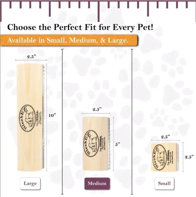 Sleekez Professional Dog Grooming Brush for Shedding, Deshedding Tool for Short and Long Haired Dogs, 2.5-Inch and 5-Inch Options