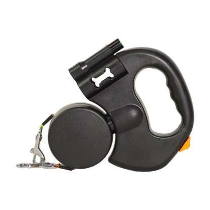 LED Automatic Retractable Dog Leash with Dual-Head Design and Storage Bag - Premium Pet Accessory