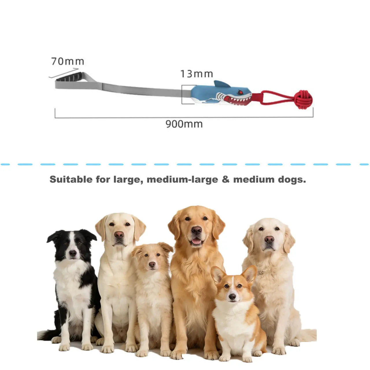 Interactive Tug Toy for Dogs - Designed for Engaging Playtime, Teeth Cleaning, and Strengthening Bond with Owners - Suitable for Small and Medium Breeds - Indoor and Outdoor Use