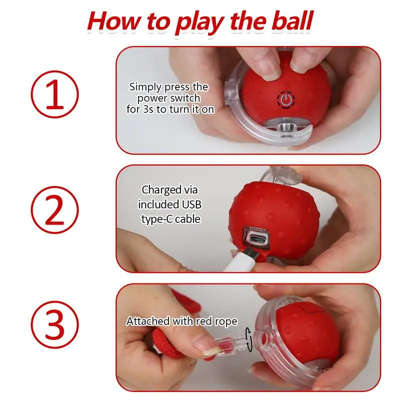 Automatic Interactive Cat Toy Ball for Indoor Use - Fast Rolling, Chirping, and Motion-Activated Pet Entertainment