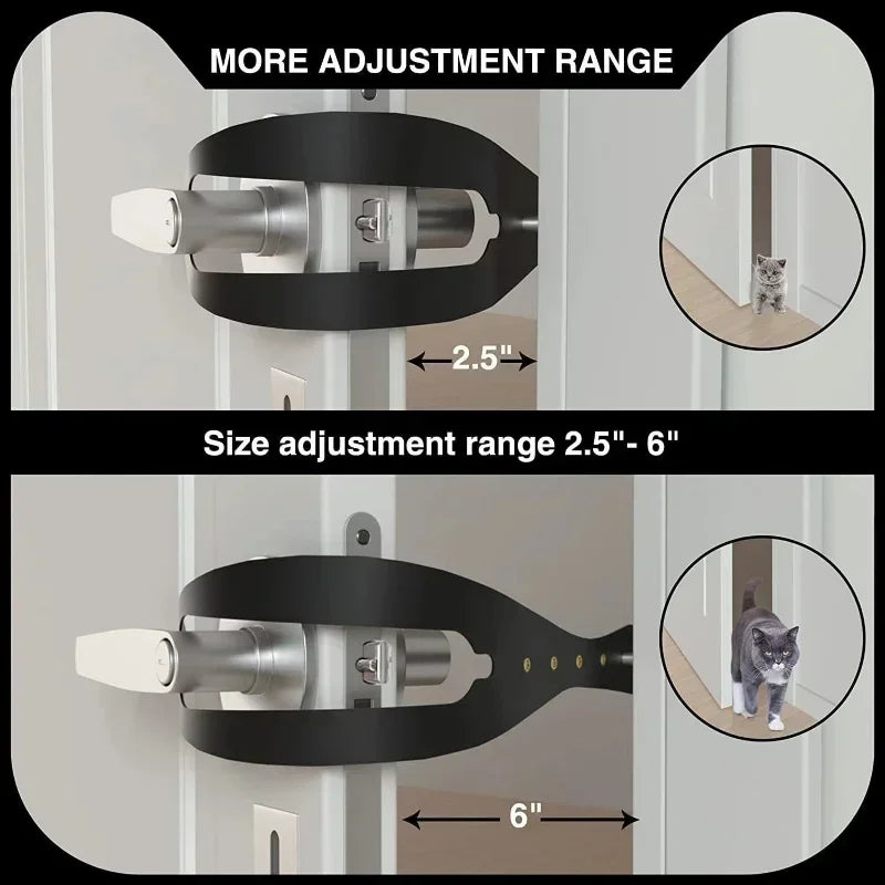 Adjustable Cat Door Holder Latch with Fish-Shaped Design - Flexible Door Stopper for Pets